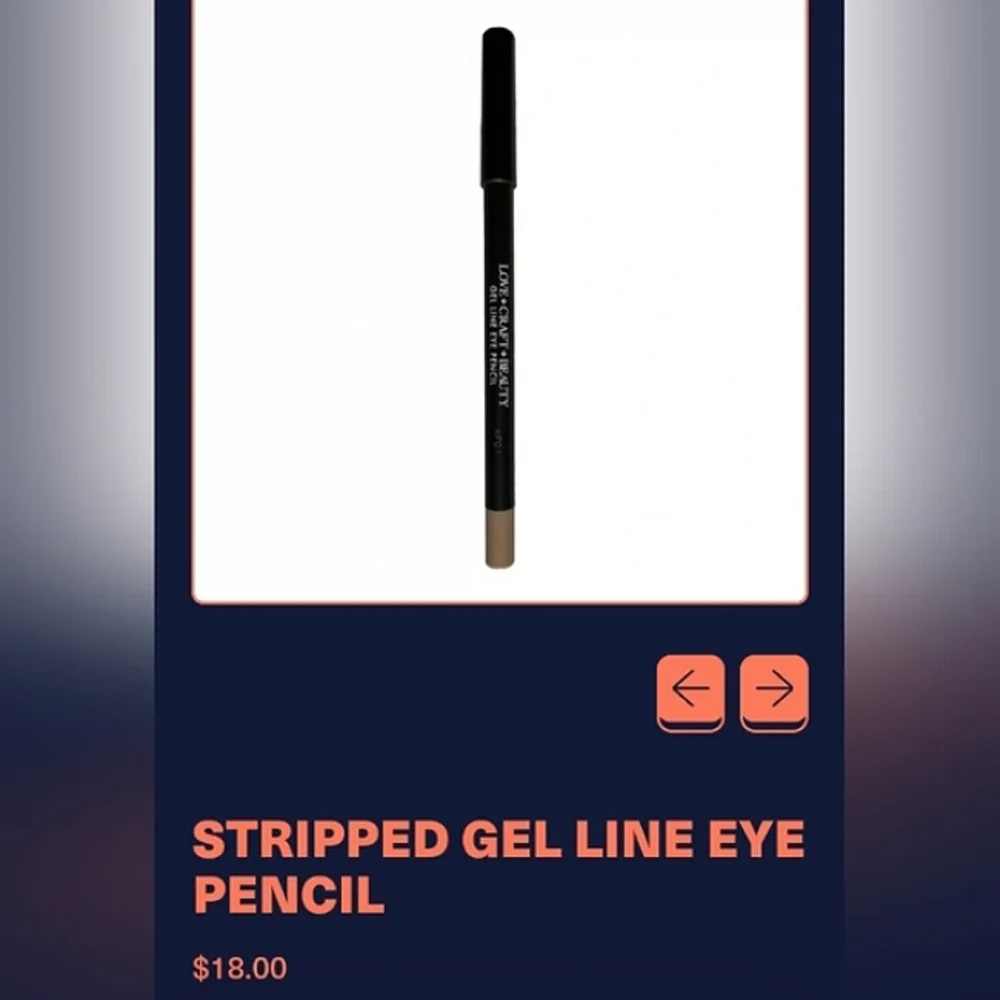 🎉3•$13/4•$16🎉 LOVE CRAFT BEAUTY Gel Line Eye Pencil in Stripped